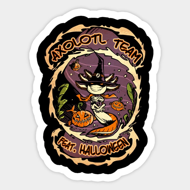 Halloween Axolotl Sticker by TomiAx